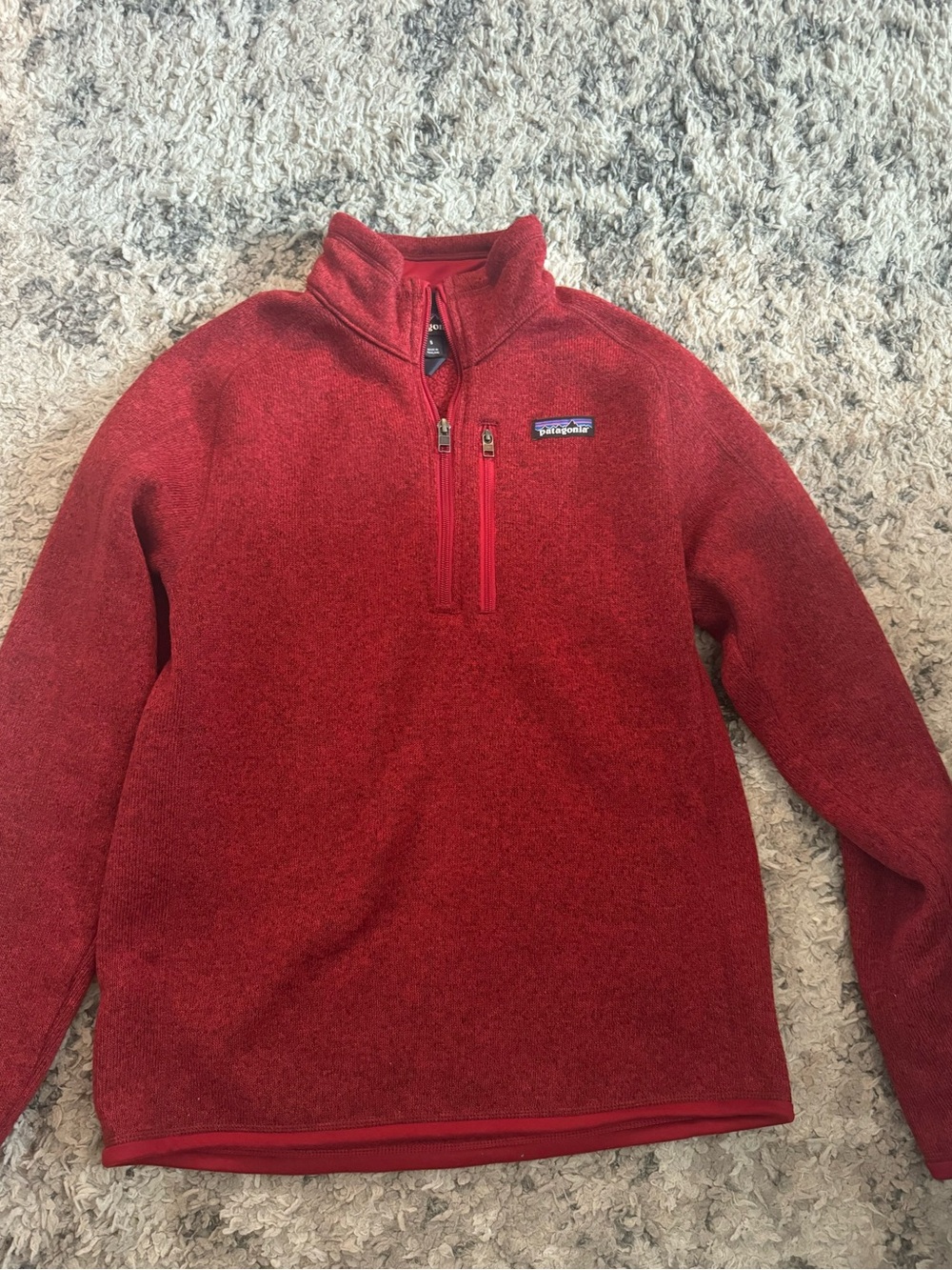 Patagonia women’s large Red Half-Zip Fleece Pullover